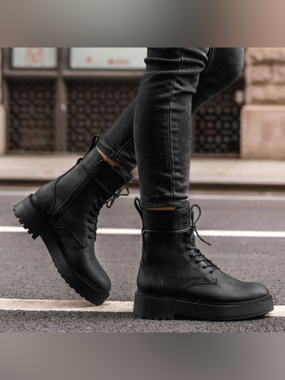 Thursday Quest Black Combat Moto Boots 6 (+)